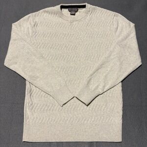 Daniel Cremieux Sweater Mens S Tan Supima Cotton‎ Textured Chevron Knit